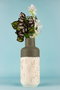Aberto Design BK004 Maceta Decorativa de Cerámica Pintada a Mano Blanca